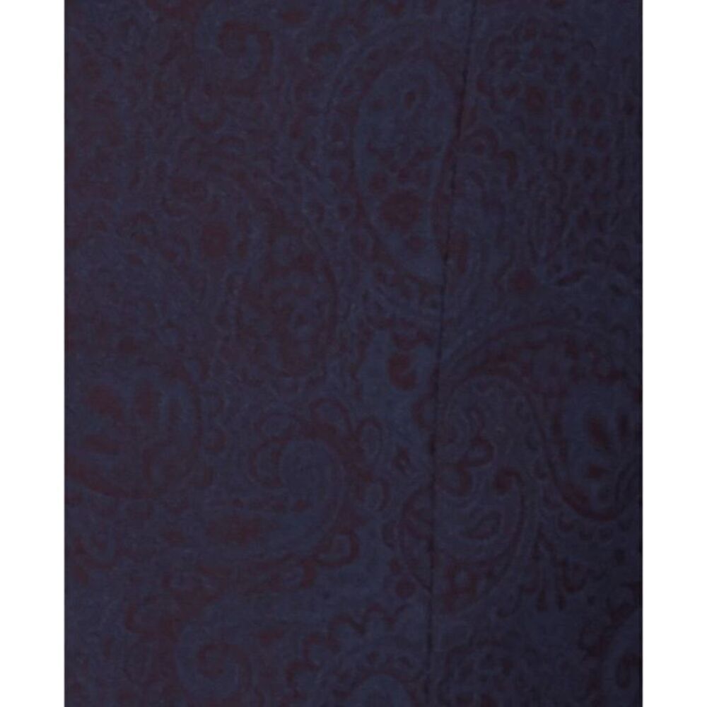 NWT Ryan Seacrest Distinction Jacket/Coat 42L Burgundy Navy Paisley modern fit - Picture 4 of 4